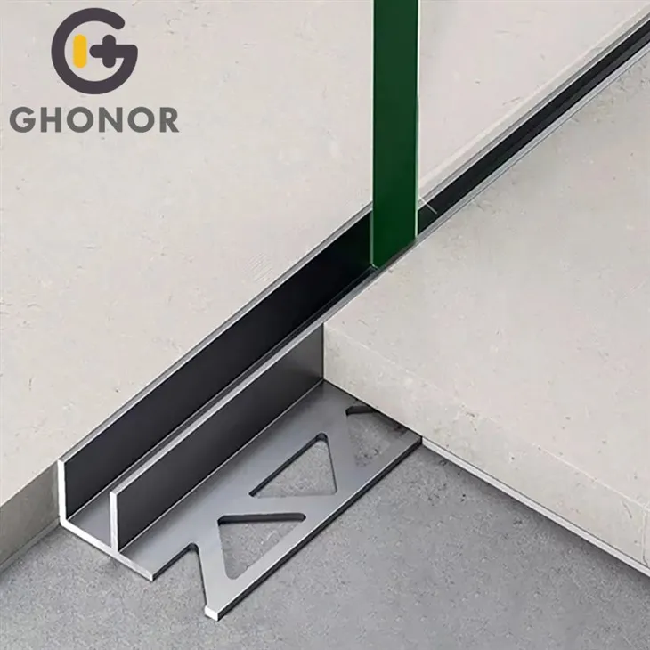 Borde en forma de F para ducha de aluminio