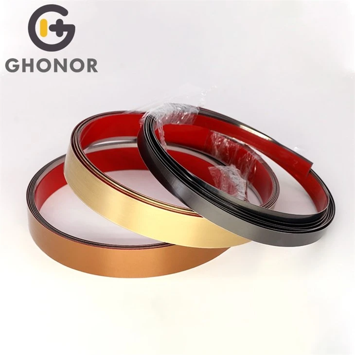 Self-adhesive stainless steel flat strips