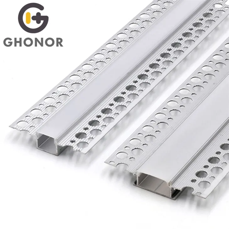 Perfil de placa de yeso con tira de LED